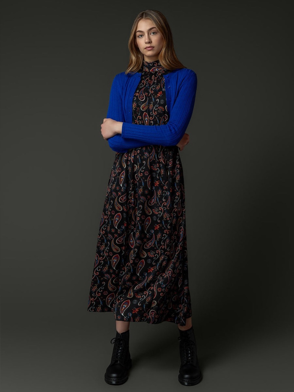Zaikamoya Blue Sleeve Knit Cardigan